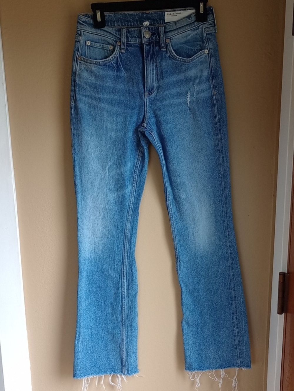 rag & bone Light Blue Straight-Leg Jeans